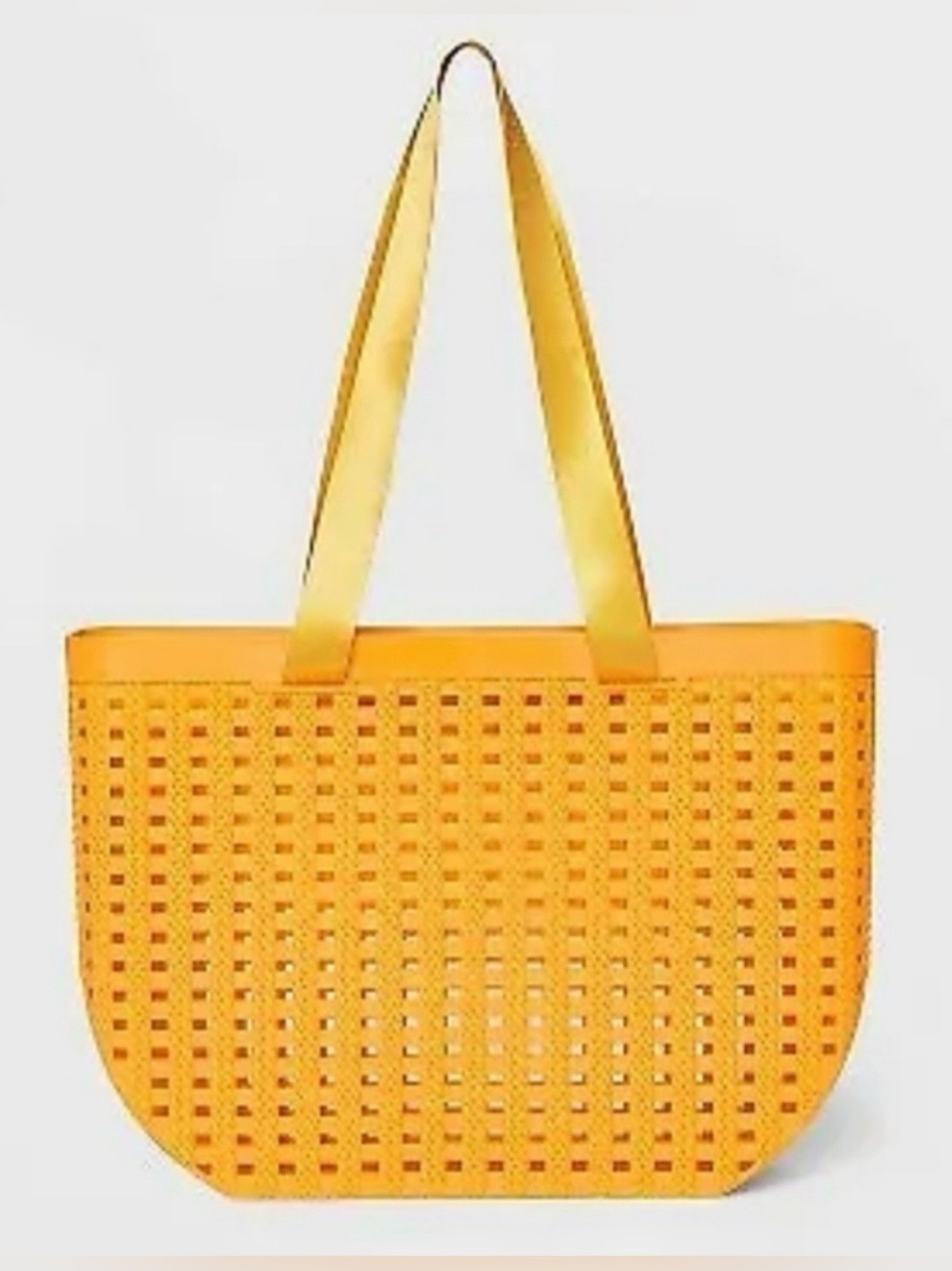NWOT Shade & Shore Basket Weave Woven Tote Handbag  | Orange | Beach | Travel